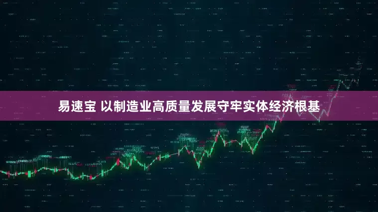 易速宝 以制造业高质量发展守牢实体经济根基